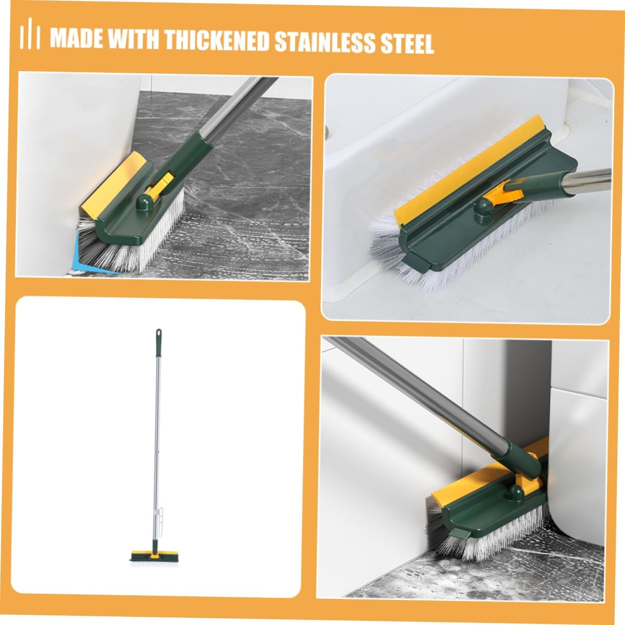 BESTYASH Long Handle Cleaning Brush for Bathroom Floor and Shower