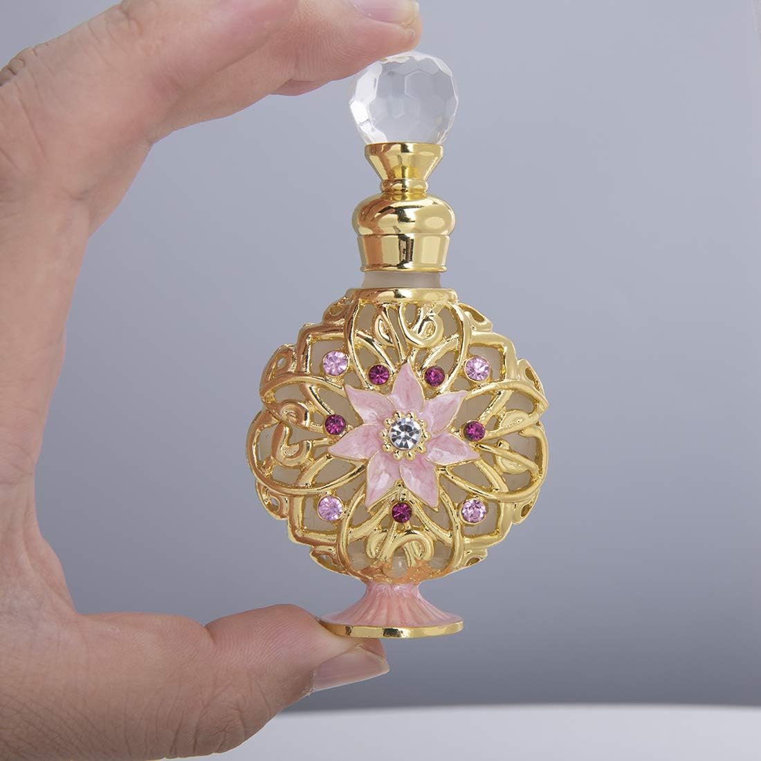 YU FENG Gold Flower Perfume Bottle 10ml Refillable