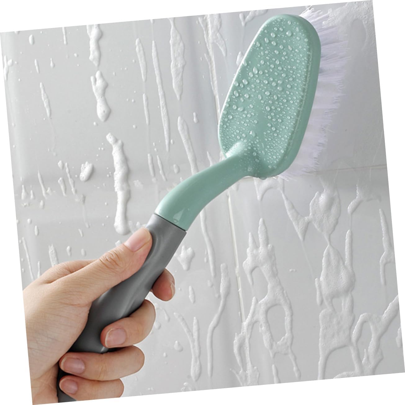 2pcs Ergonomic Floor Brush Bathtub Brush for Shower Cleaning
