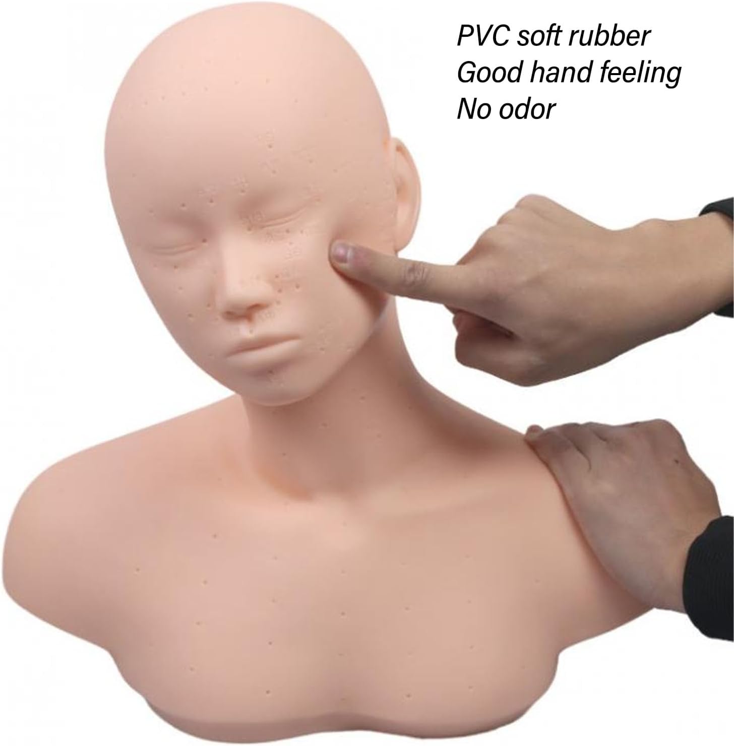 Soft PVC Mannequin Head for Makeup and Massage