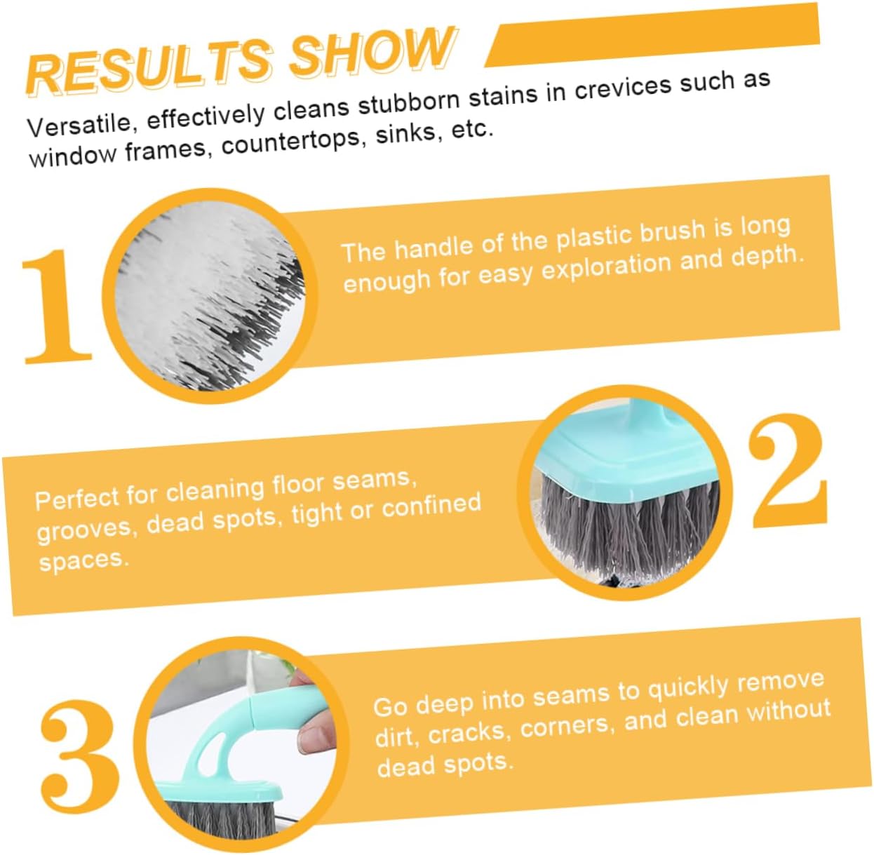 Plastic Floor Brush for Deep Cleaning Gaps and Tiles