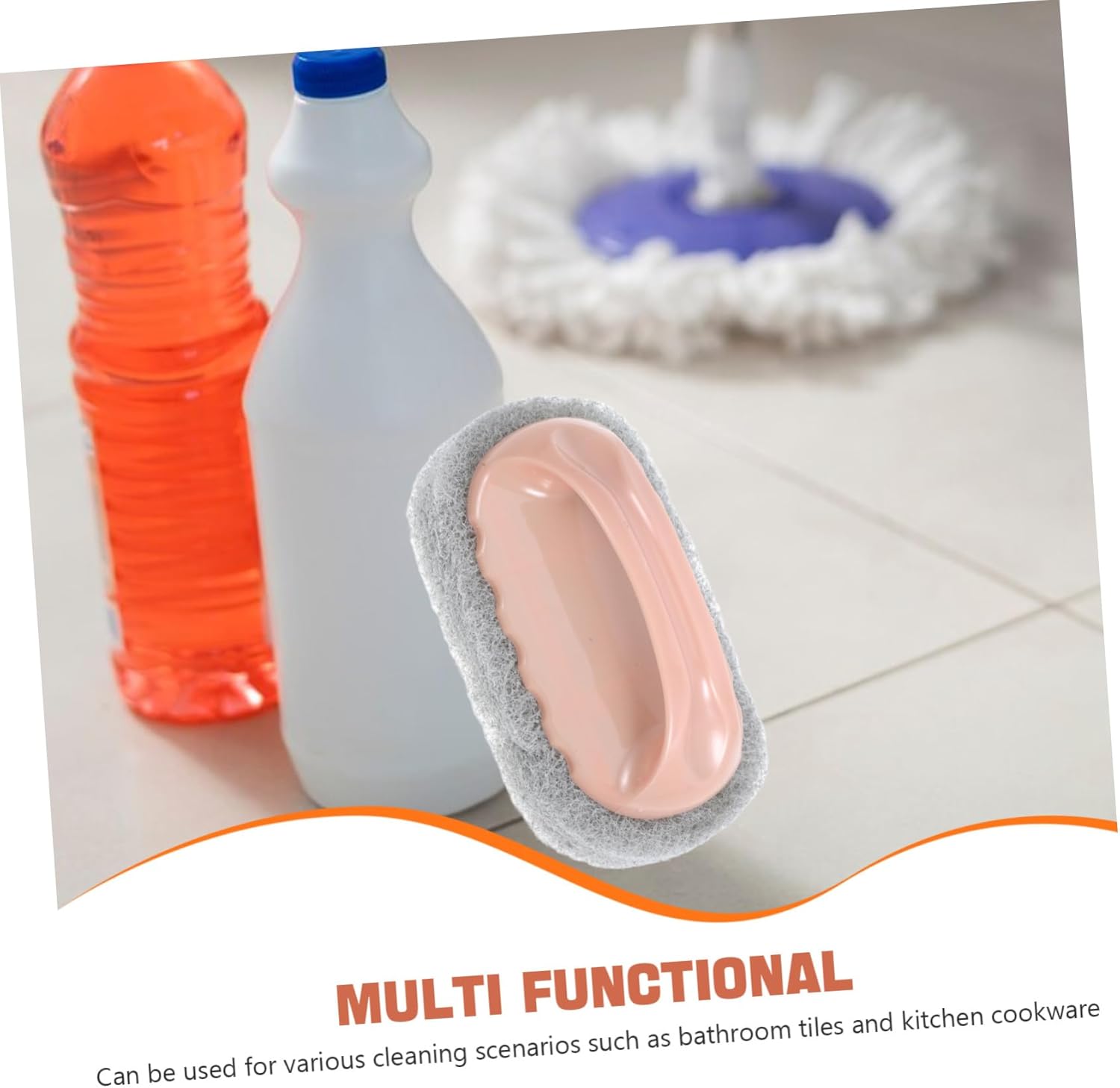Multi-Purpose Cleaning Brush for Bathroom Tiles and Kitchen Cookware