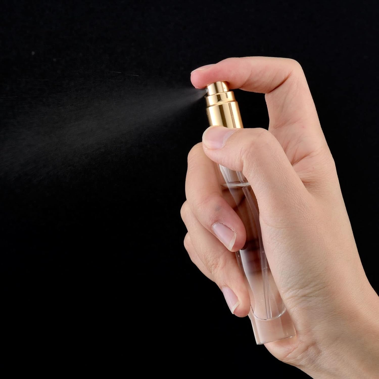 10ml Glass Spray Bottle Set 8PCS Gold