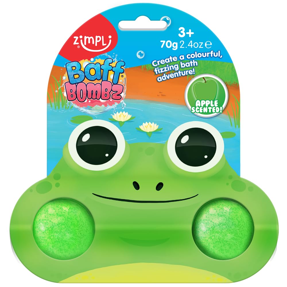 Zimpli Kids 2 Pack Cool Frog Bath Bombs
