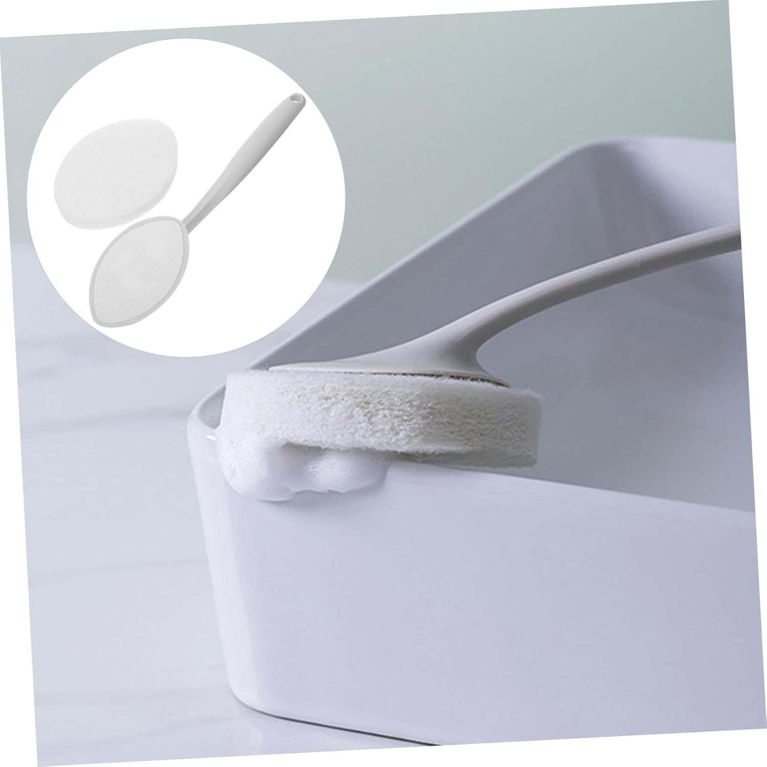 1pc Long Handle Bath Cleaning Brush with Ergonomic Sponge