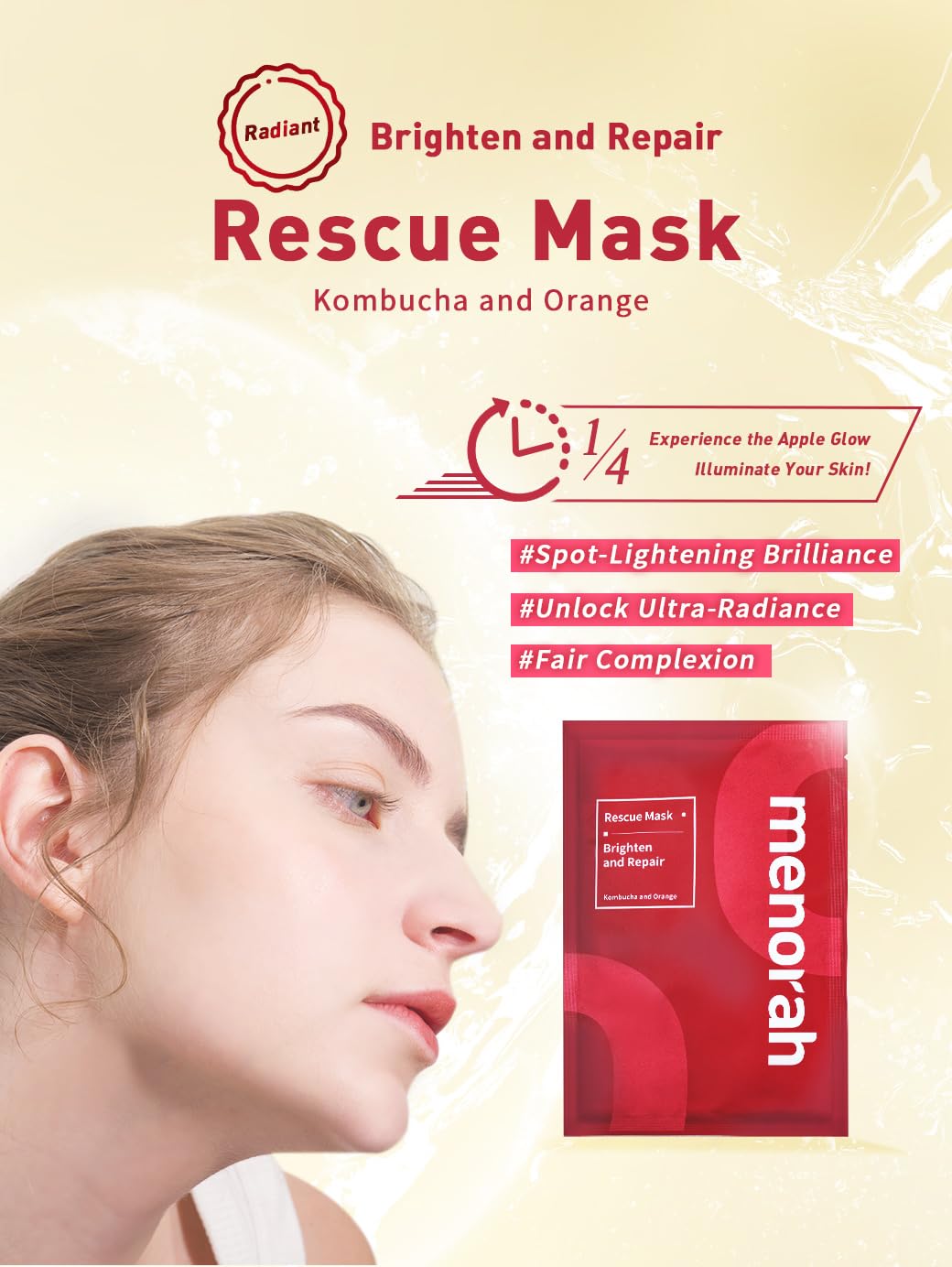 Menorah Brighten and Repair Sheet Masks 4-Pack