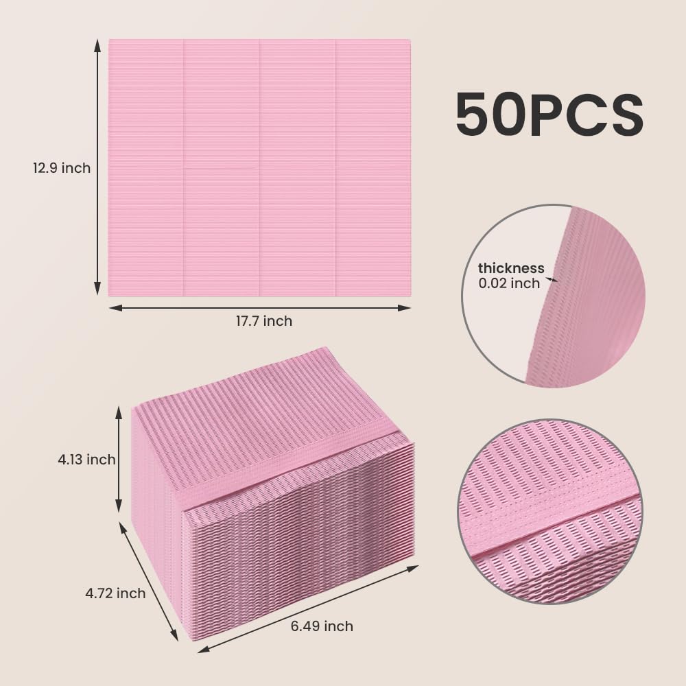 Disposable Nail Mats 50Pcs Non-Slip Waterproof for Manicure Salon Home