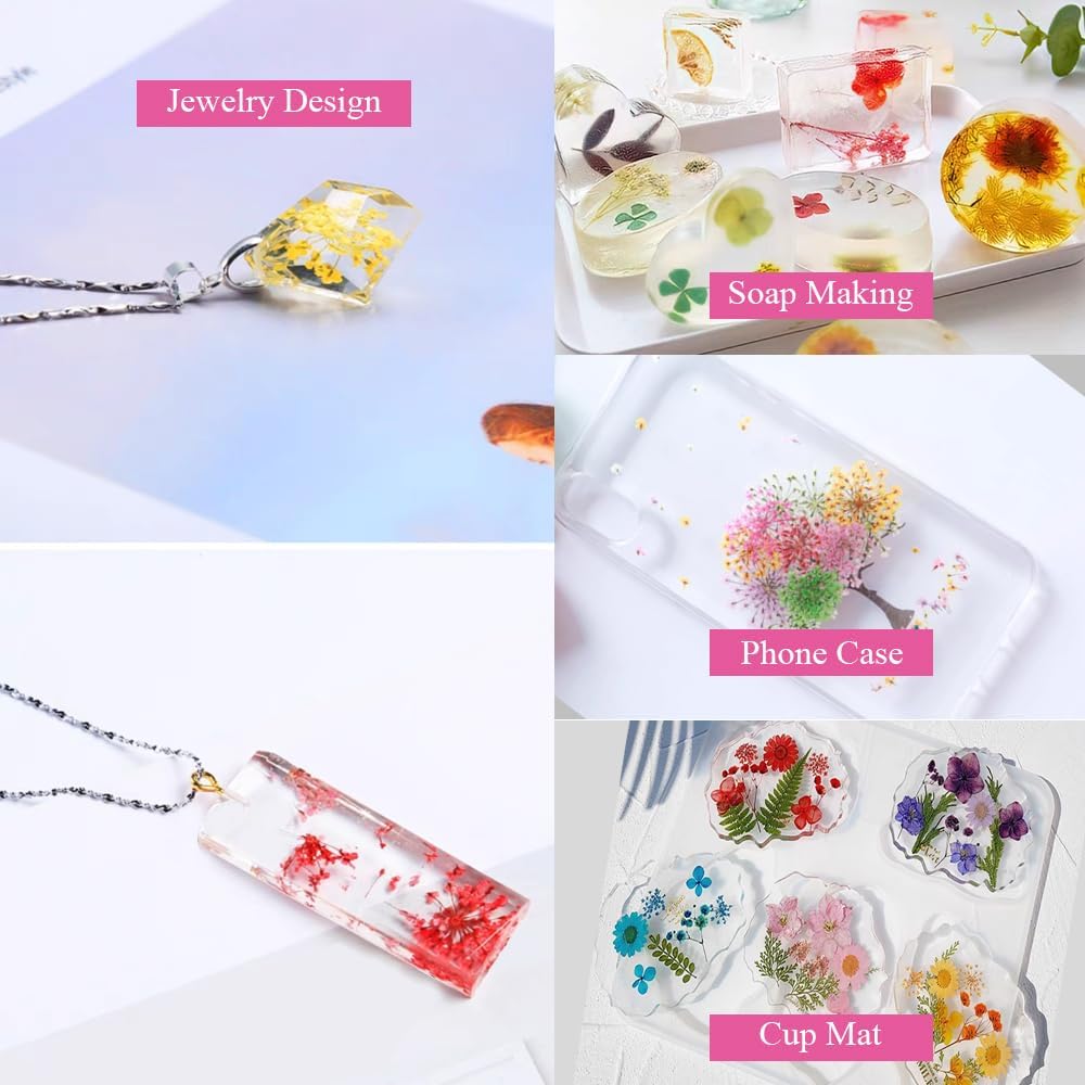 2 Boxes 3D Dried Flowers Nail Art Stickers