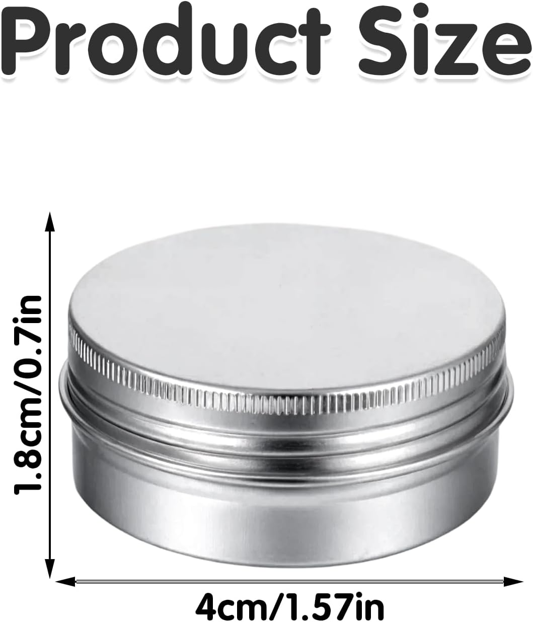 24 Pack 05 Oz Aluminum Tin Jars with Screw Lid