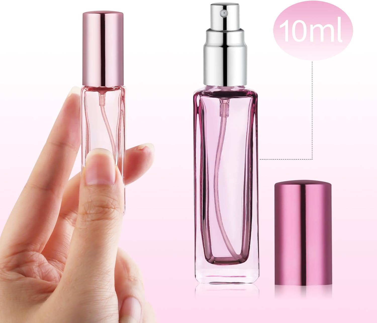 YOCASII Refillable Glass Travel Perfume Bottles 4PCS 10ml