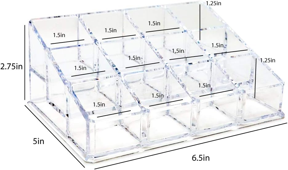 Isaac Jacobs 12 Compartment Nail Polish Holder Organizer