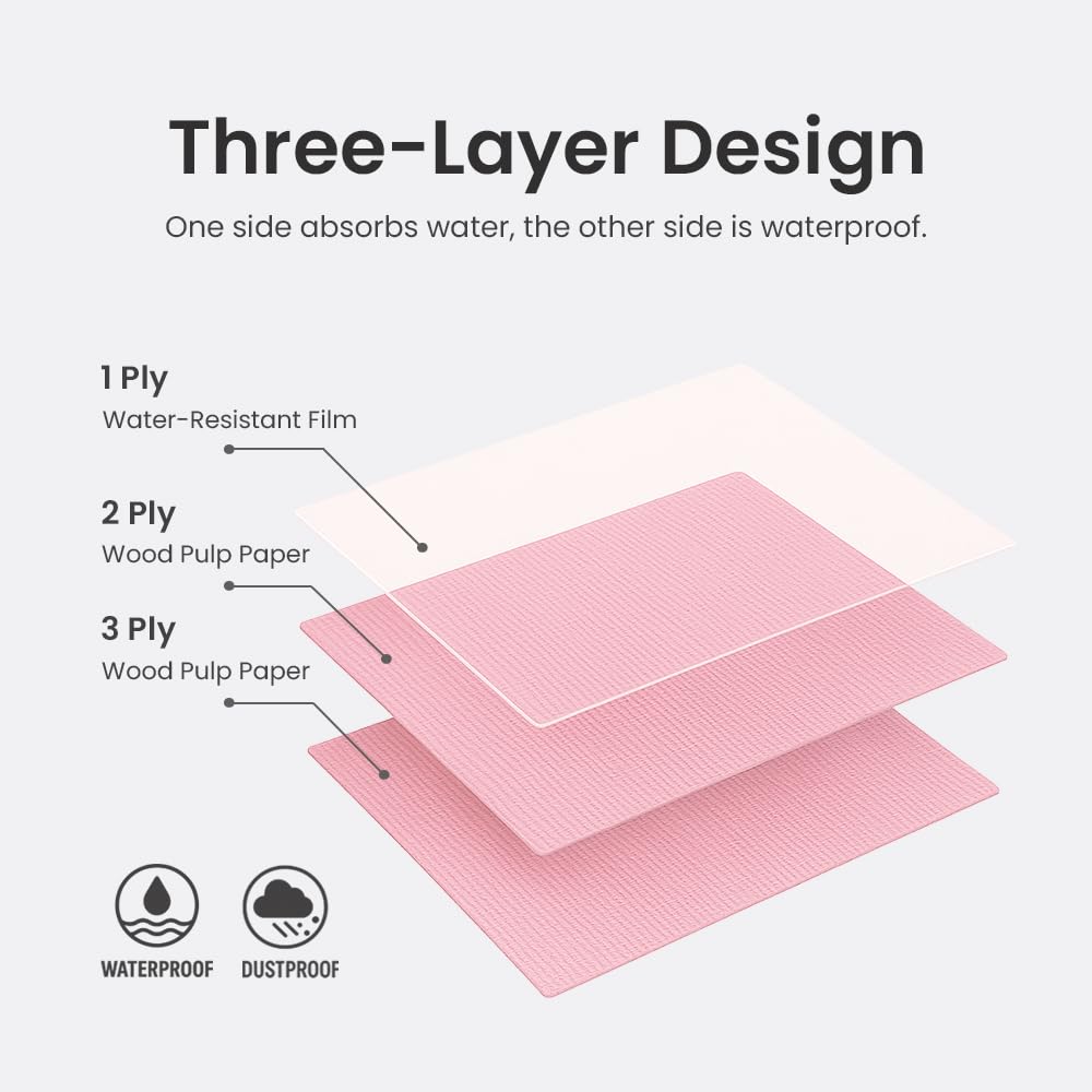 Disposable Nail Mats 50Pcs Non-Slip Waterproof for Manicure Salon Home
