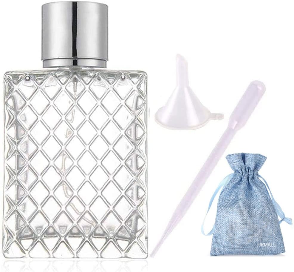 100ML Glass Spray Bottles with Silver Sprayer and Accessories