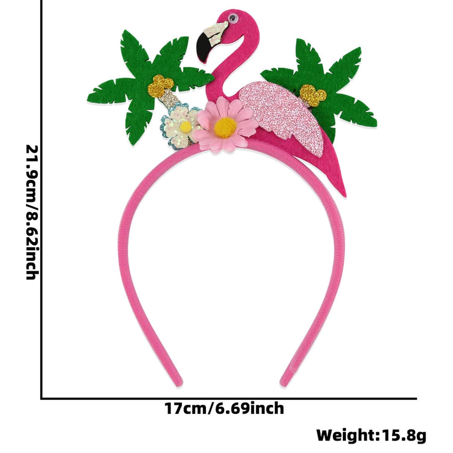 Flamingo Headband with Coconut Tree Design for Women