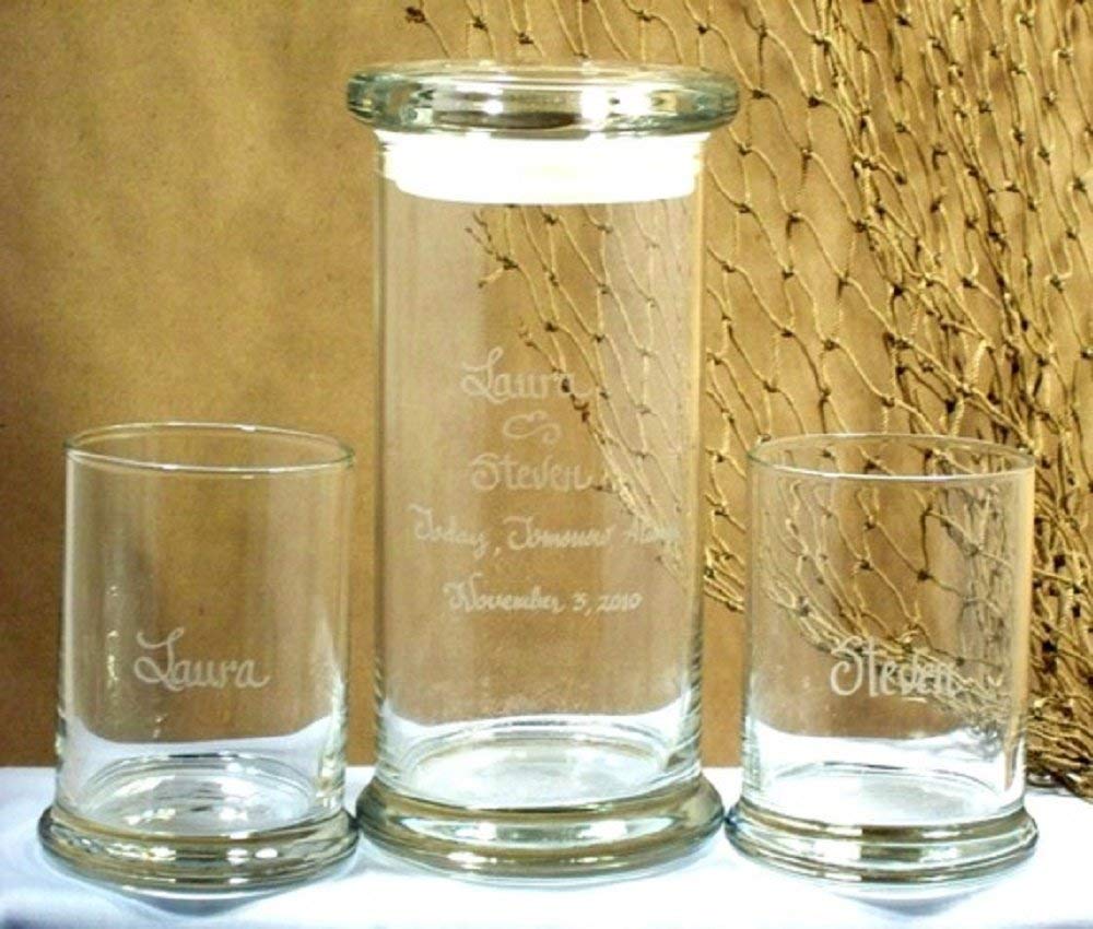 Personalized Wedding Sand Ceremony Set with Lid