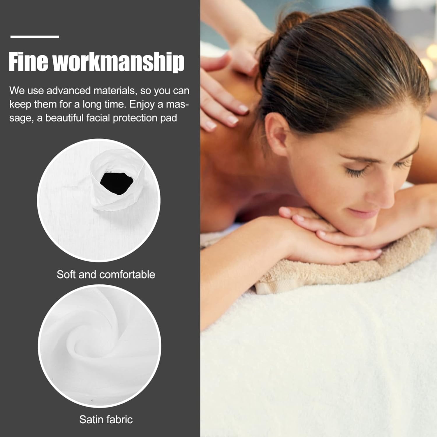EXCEART Towel Sheets Massage Face Rest Cover for Spa Tables