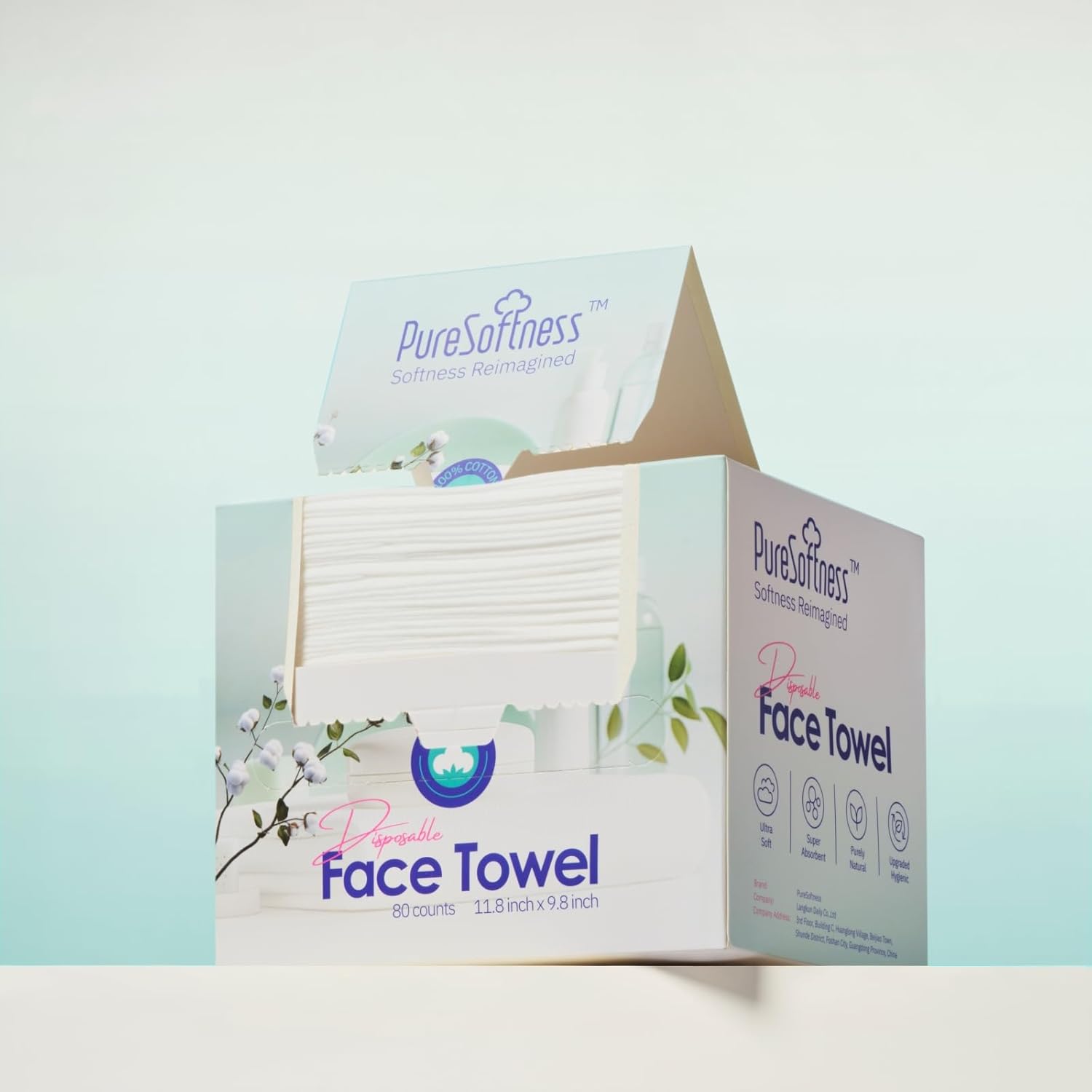 Luxuriously Soft Disposable Face Towel 12x10 80 Count