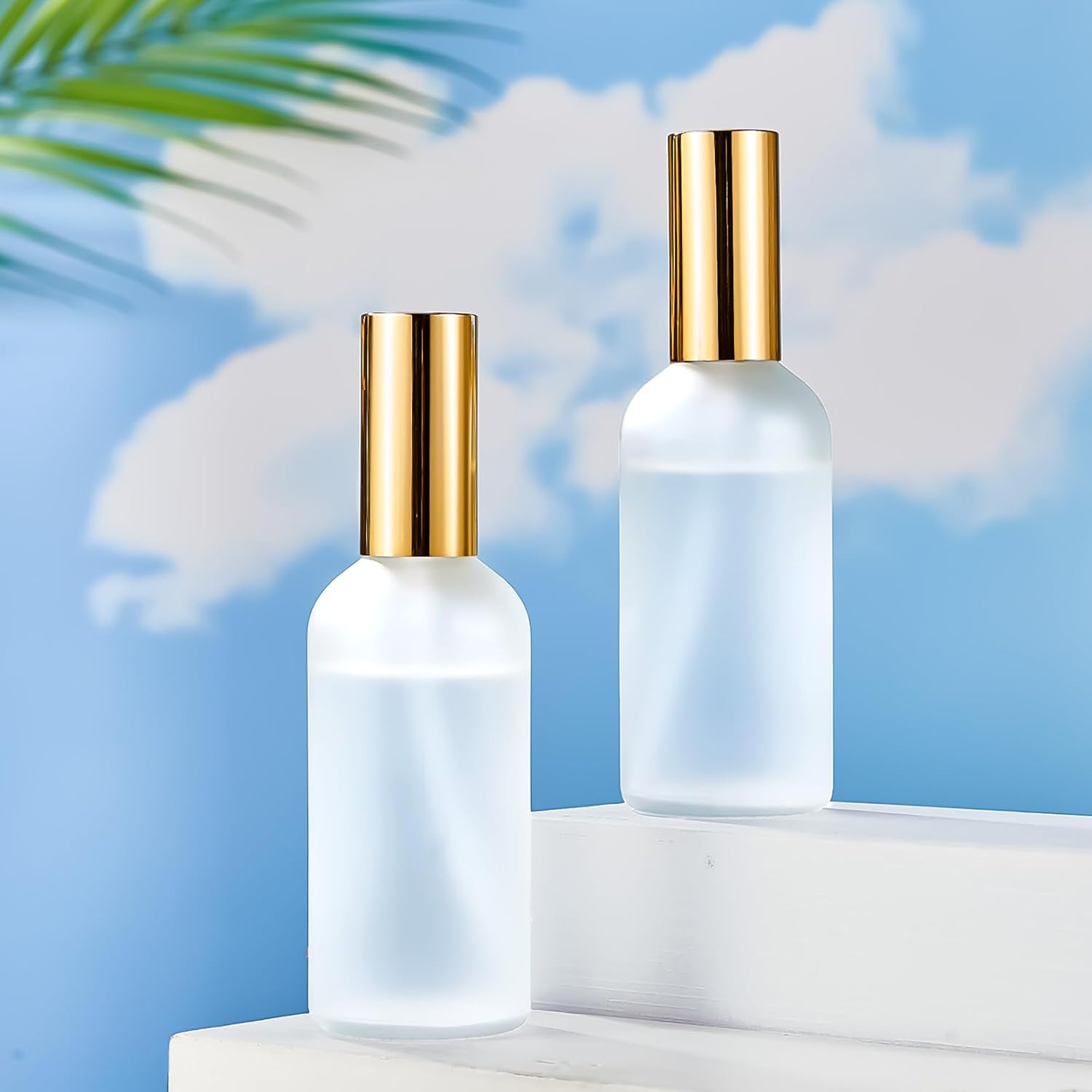 Roshtia 30 Pcs Gold Glass Spray Bottle Refillable Perfume Atomizer