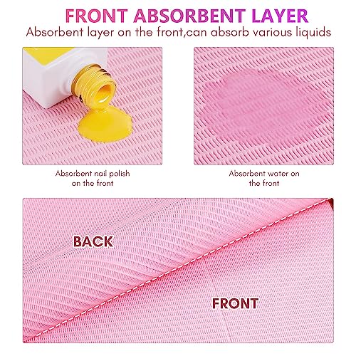 Makartt 50Pcs Pink Disposable Nail Mats