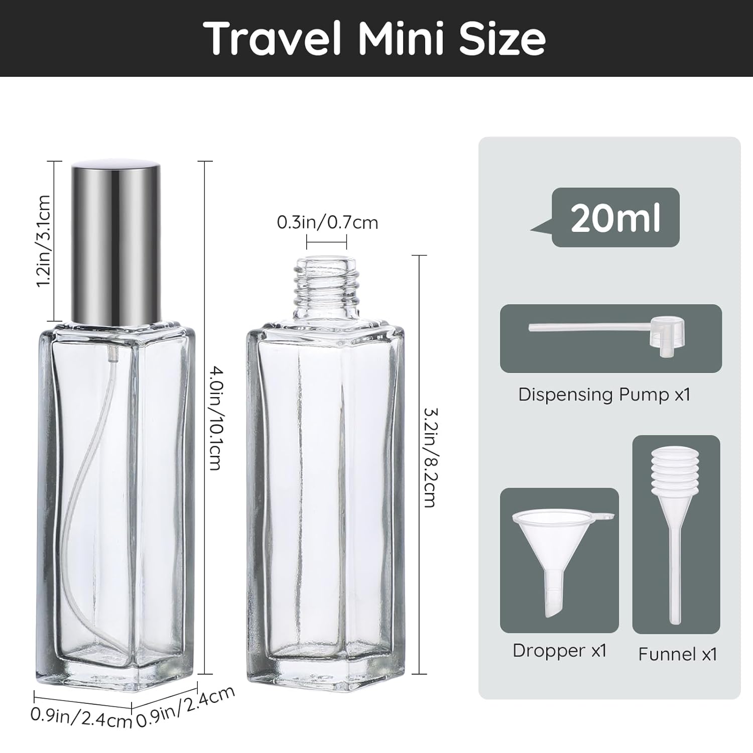 Segbeauty 20ml Refillable Perfume Bottle Set 2pcs