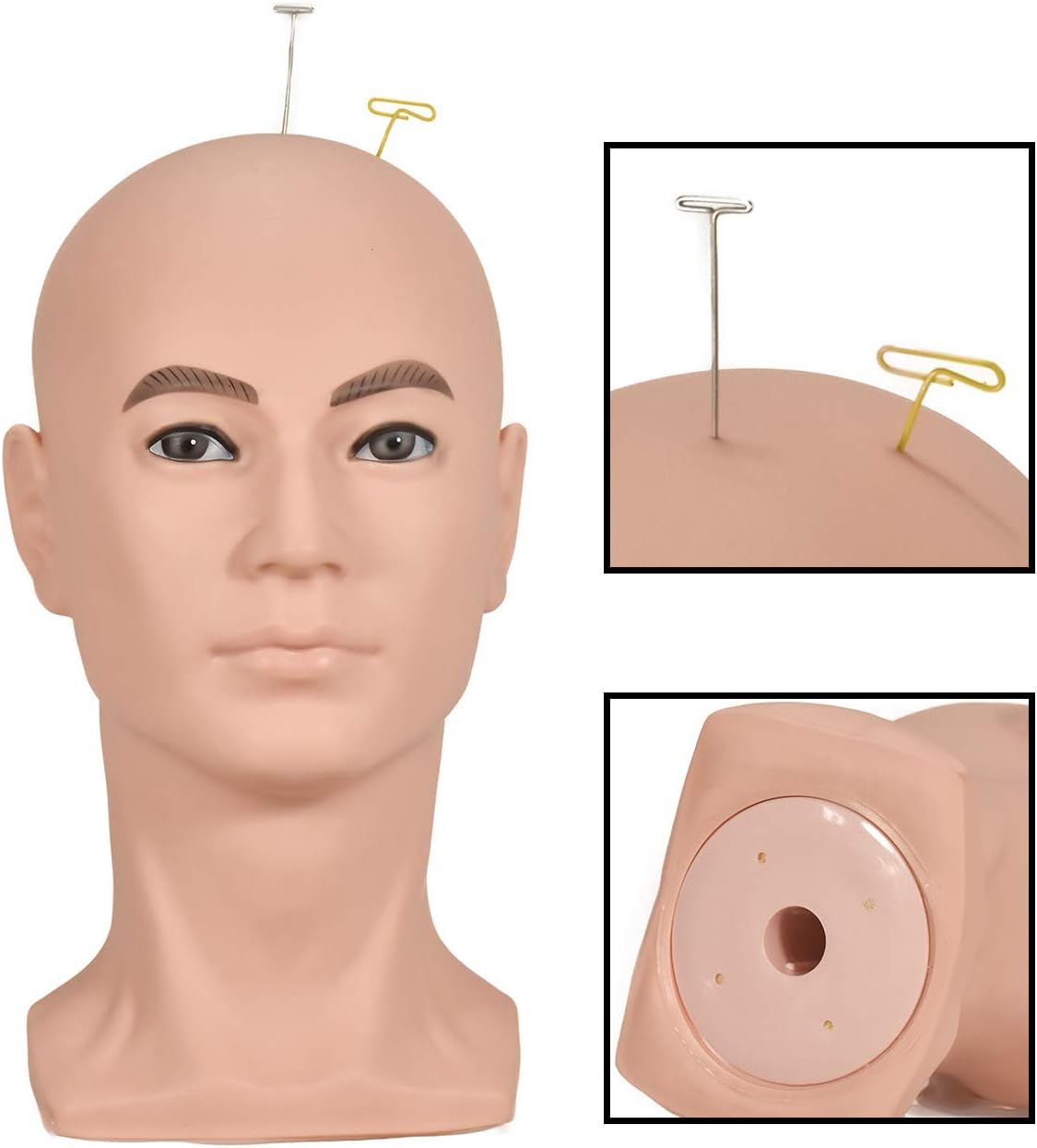 ZMS Male Mannequin Training Head with Free Table Clamp