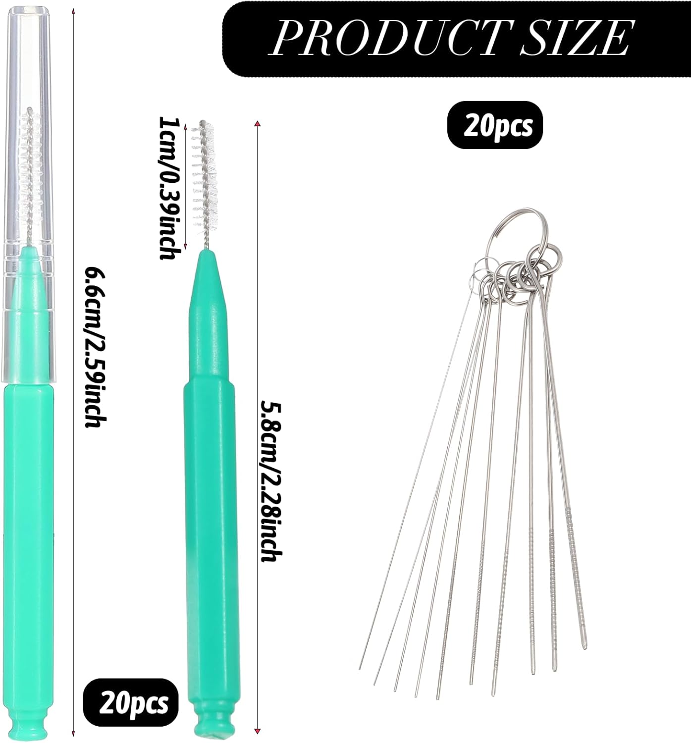 40 Pcs Shower Head Cleaning Brush for Small Holes and Gaps
