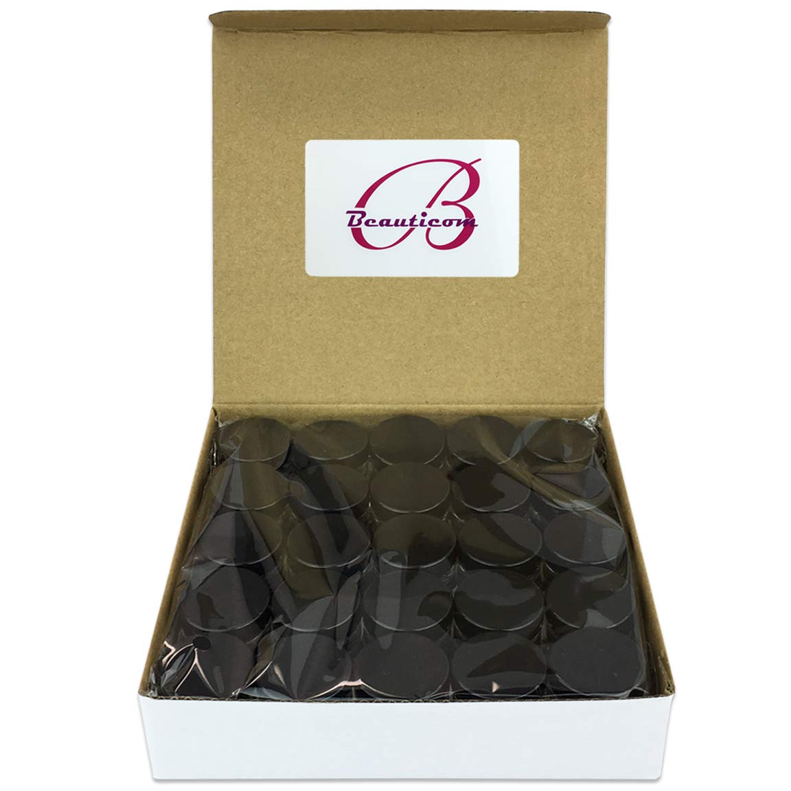 Beauticom 3G Round Jars with Black Lids - 1000pcs BPA Free
