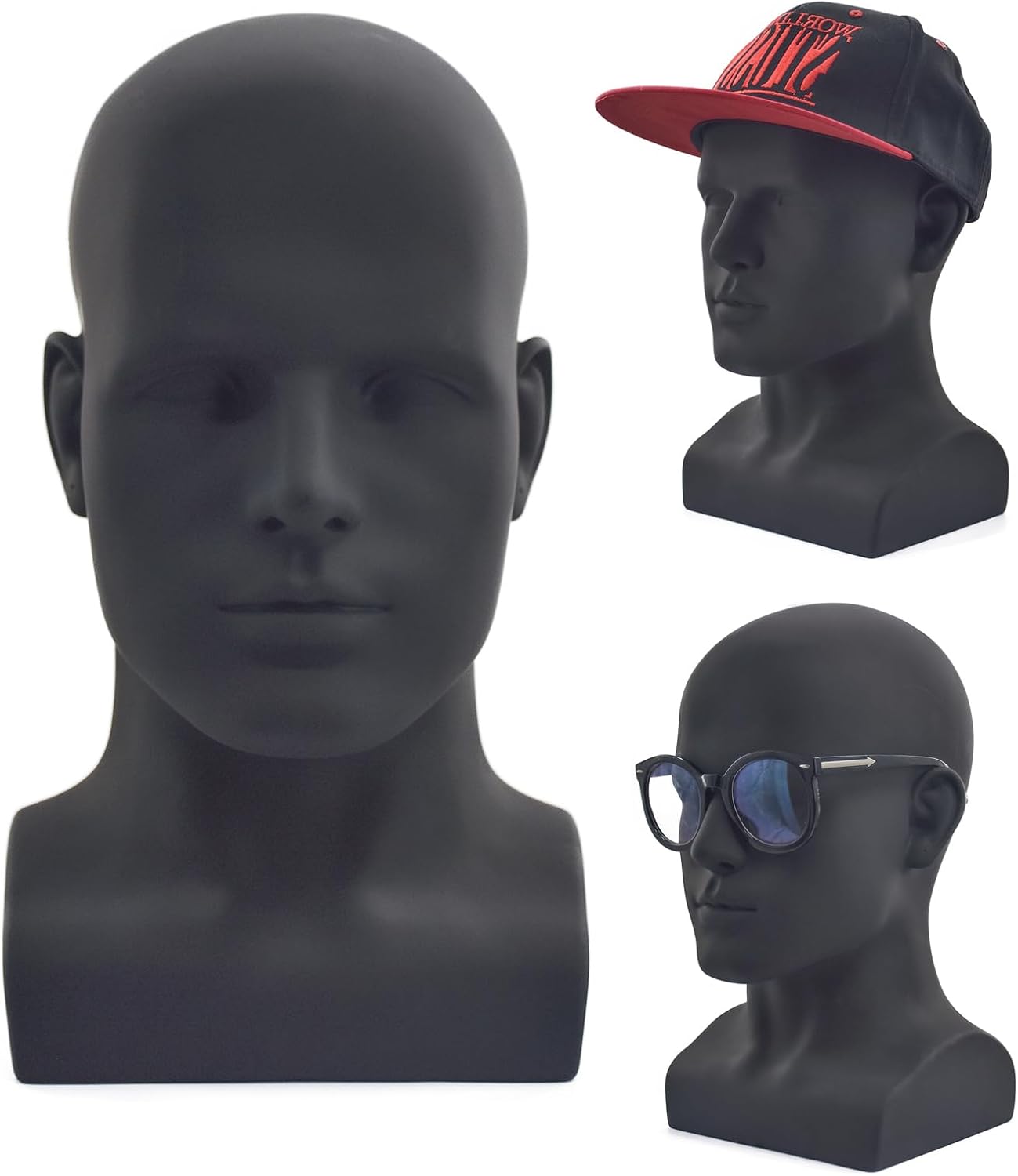 Professional PVC Male Mannequin Head for Display and Training