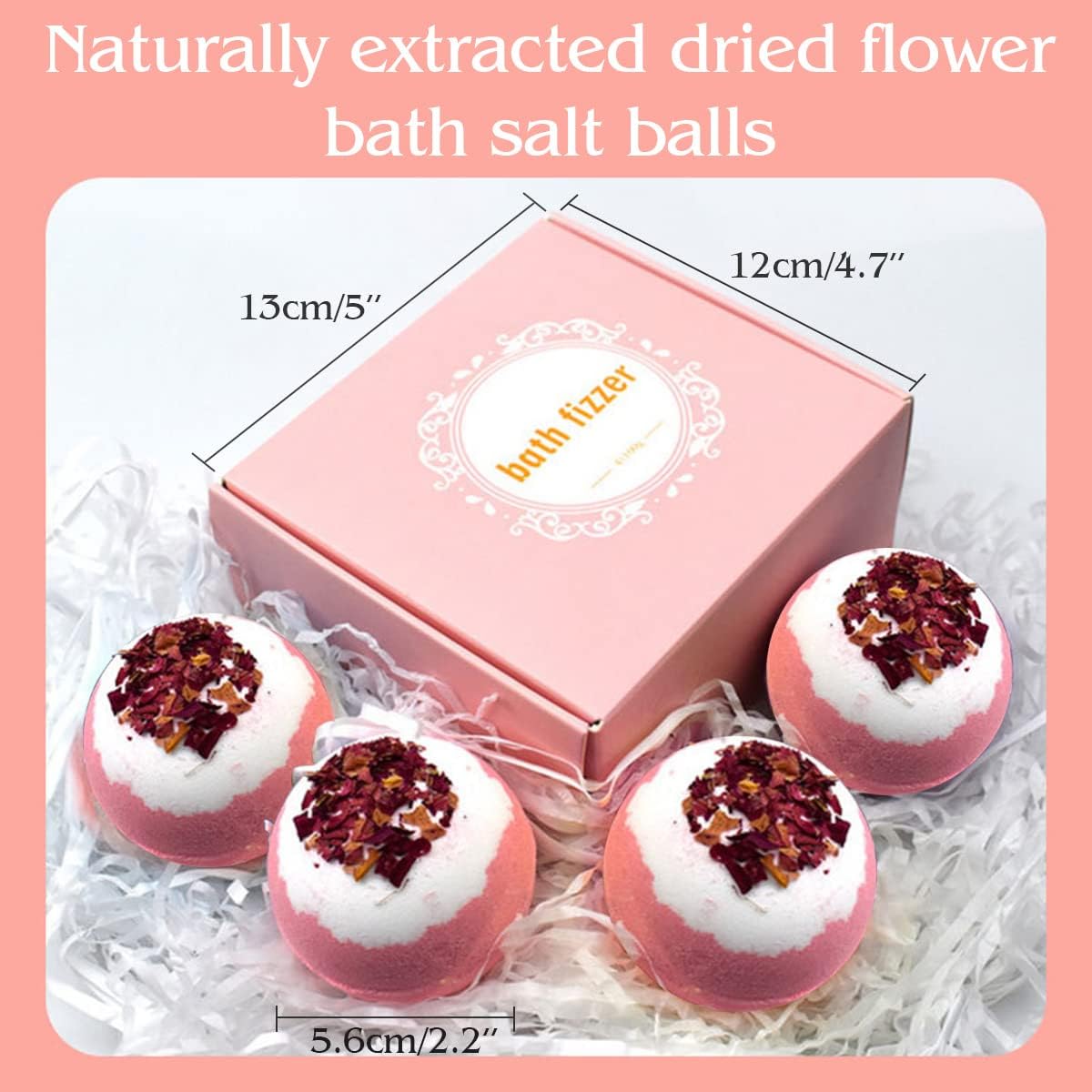 Kastu Dried Flower Bath Bombs 4-Pack Gift Set