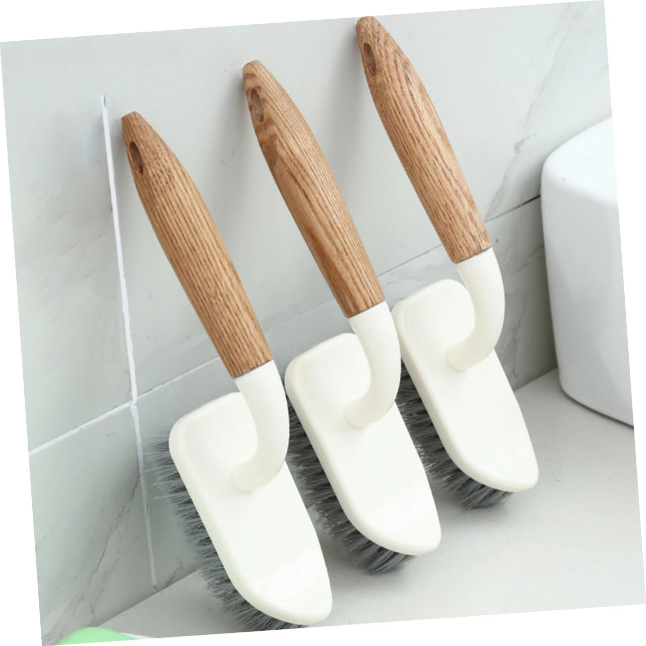 2pcs Household Tough Bristle Cleaning Brush for Bathroom and Toilet
