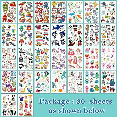 Partywind 380 Styles Luminous Temporary Tattoos for Kids