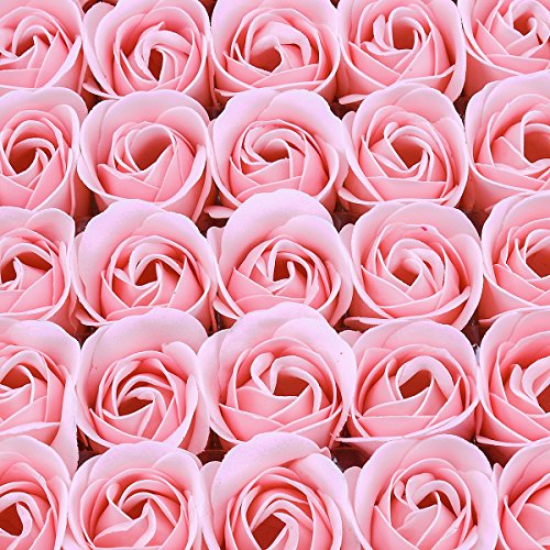 HOUSWEETY 81Pcs Bath Soap Rose Bouquet
