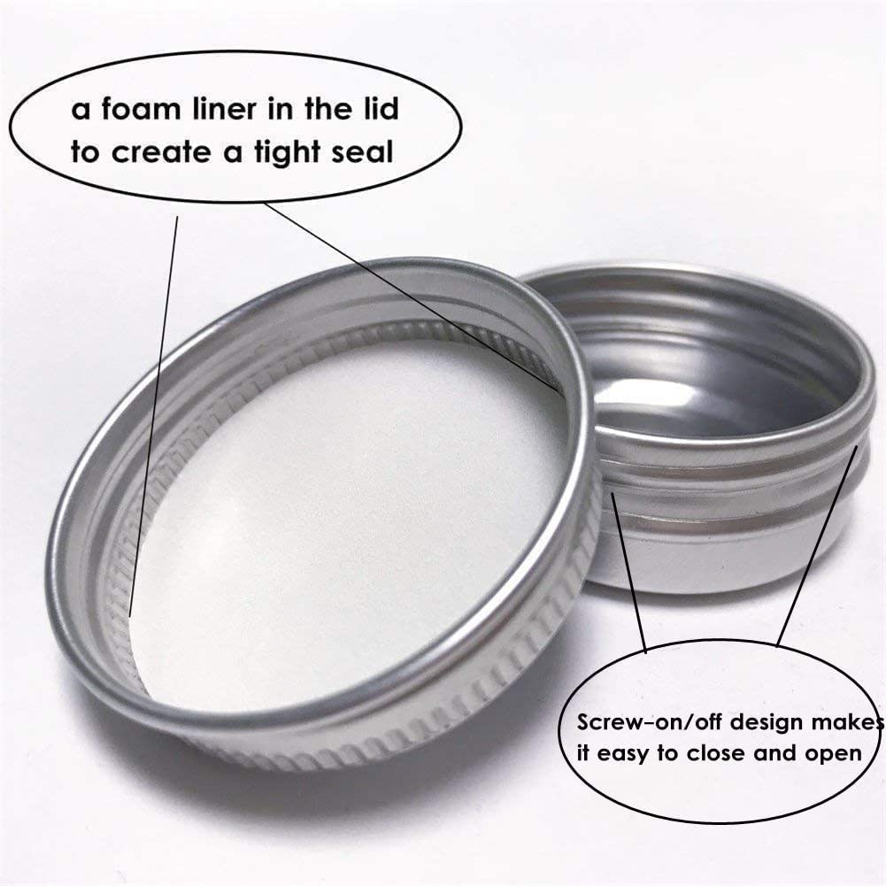 JOYWEE 24 Pack 5 Oz Aluminum Tin Jars with Screw Cap Lid