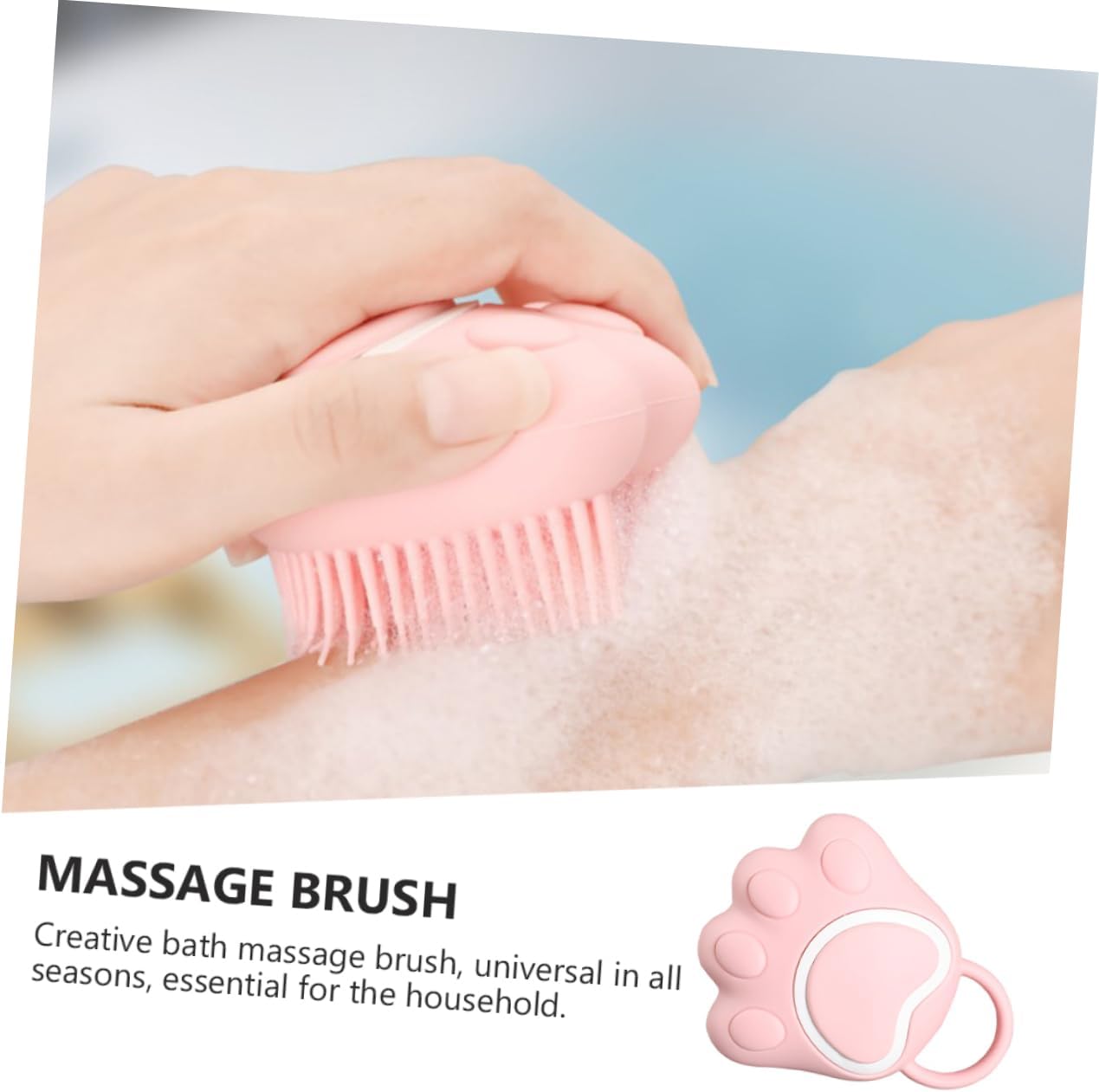 Silicone Bath Brush for Body Exfoliation and Deep Cleansing