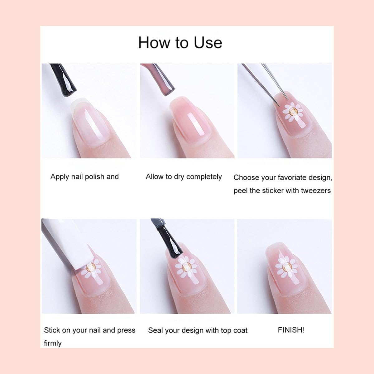 Cute 3D Animal Nail Stickers for Women DIY Manicure