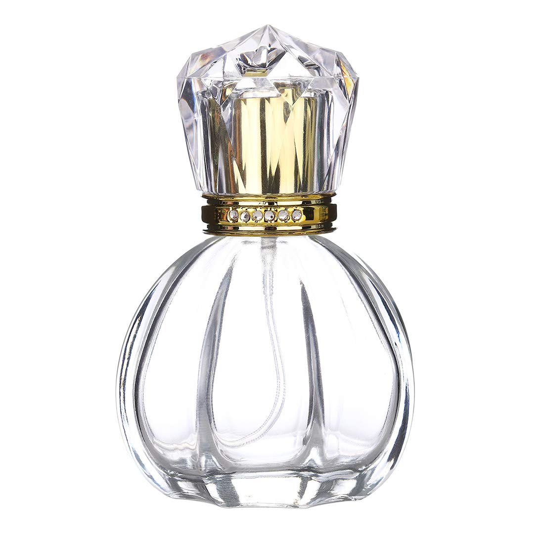 1Pc 50ML Pumpkin Shape Refillable Glass Spray Bottle