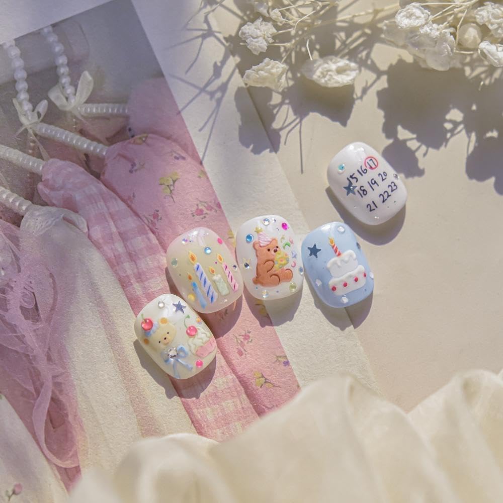 Cute 3D Animal Nail Stickers for Women DIY Manicure