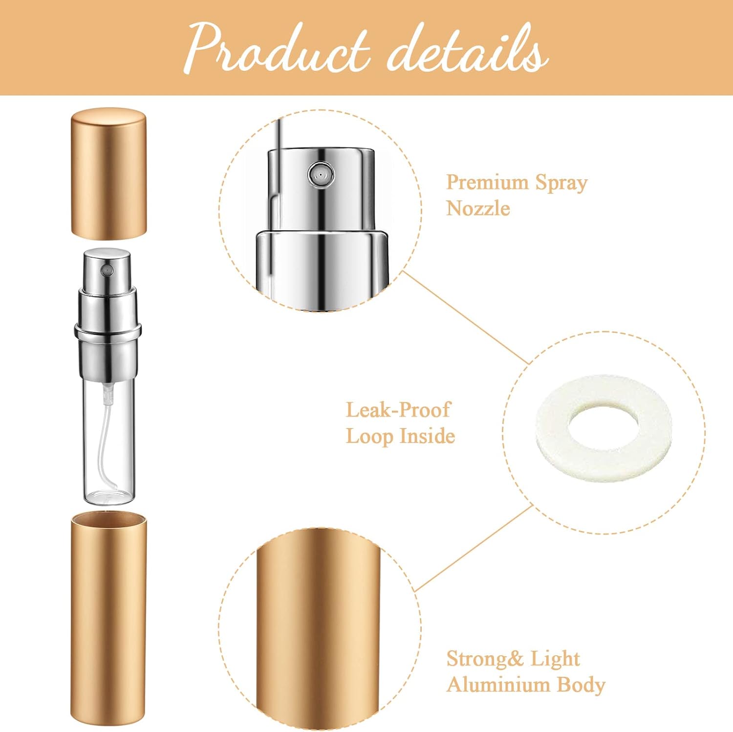 35 Pcs Refillable Perfume Atomizer Bottles with Pump for Travel
