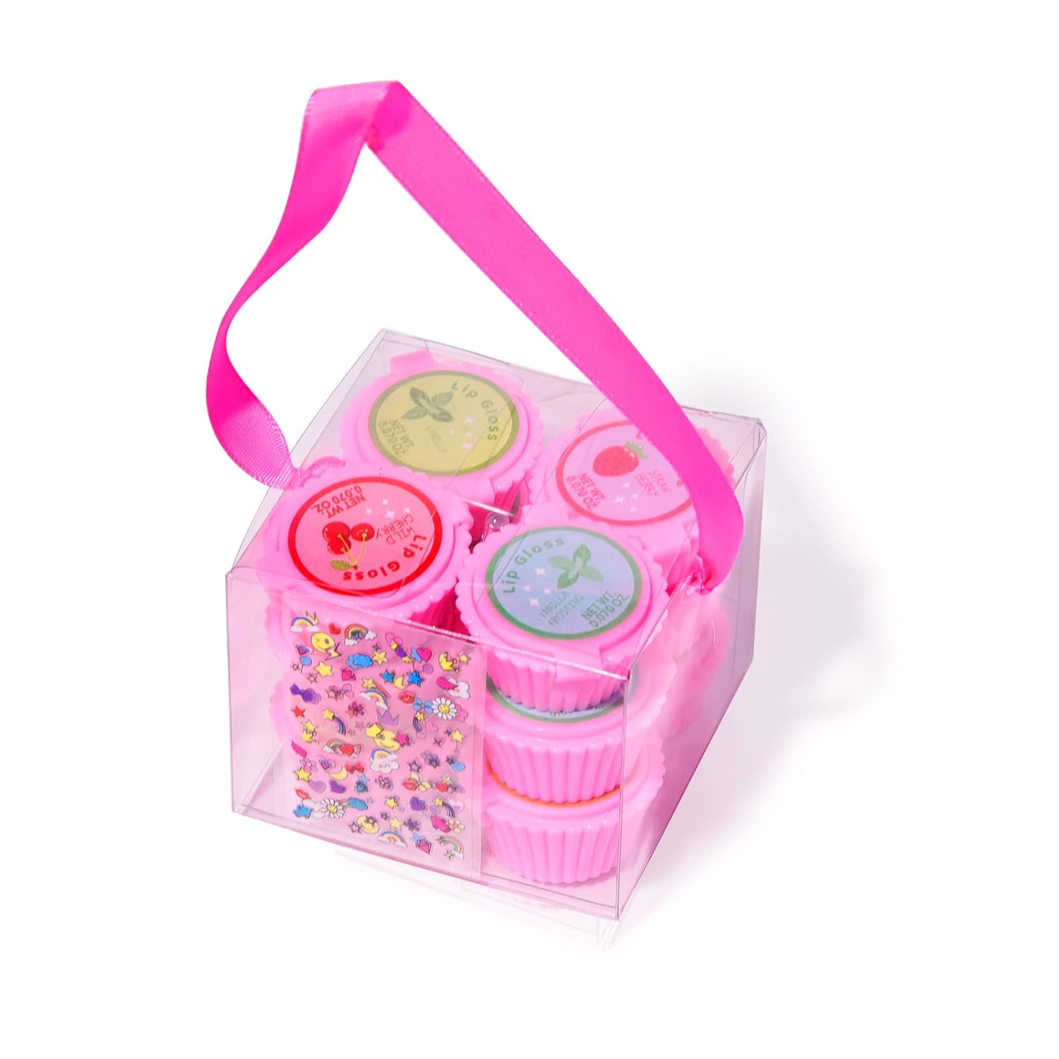 12 Pcs Cupcake Shaped Lip Gloss for Girls