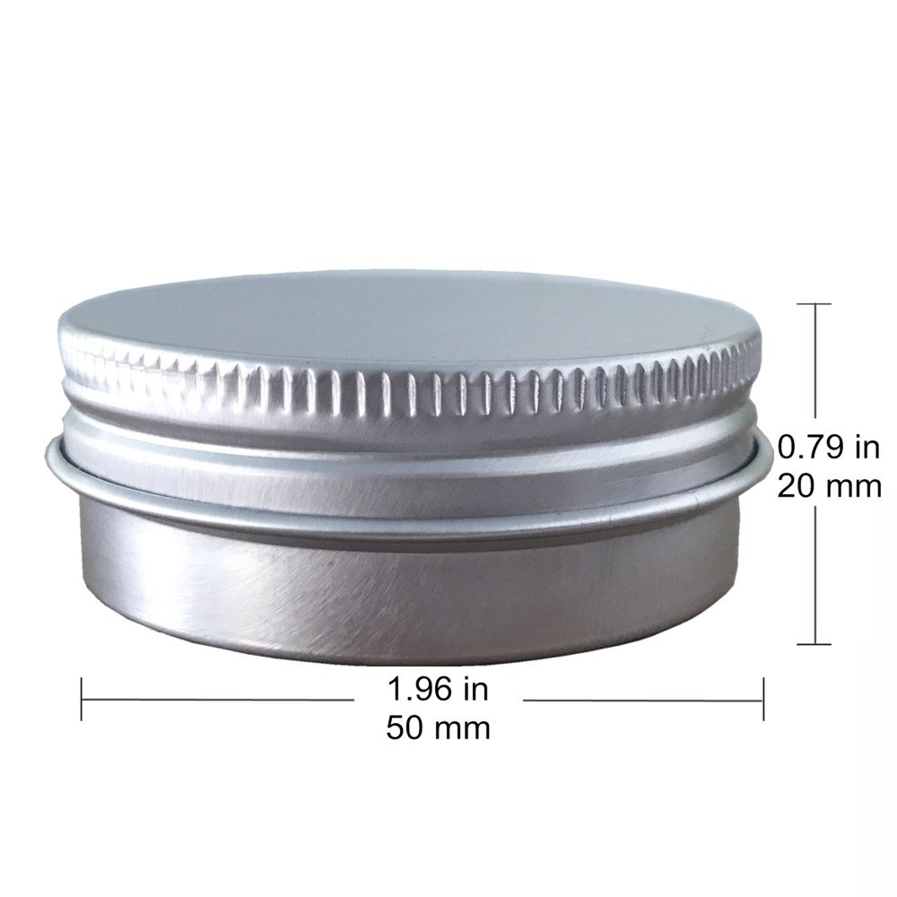 Wuiil 6 Pack Aluminum Tin Jars with Screw Cap Lid 1 Oz 30ml