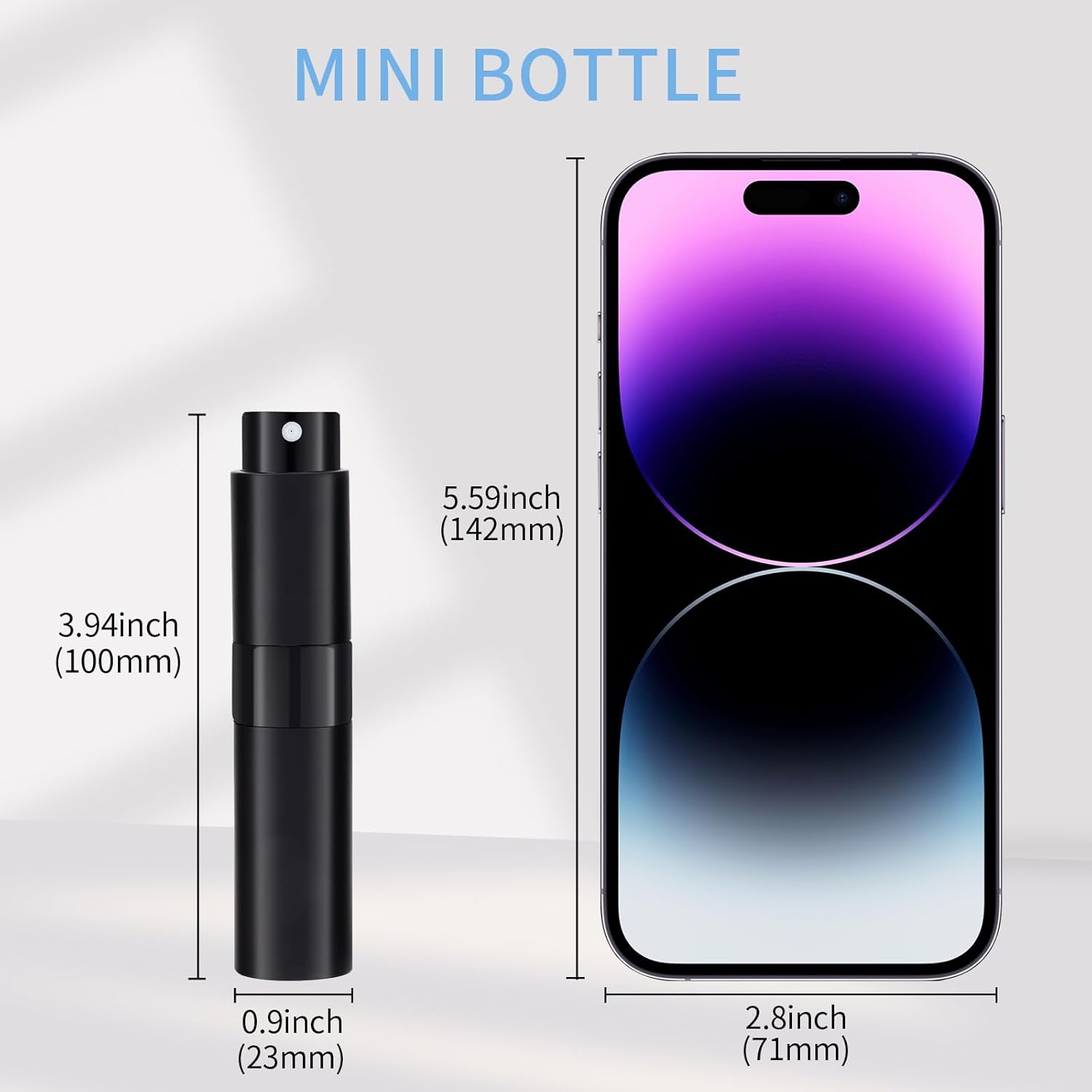 3Pcs 8ml Cologne Travel Bottle Refillable Perfume Sprayer Twist Up Bottle Black