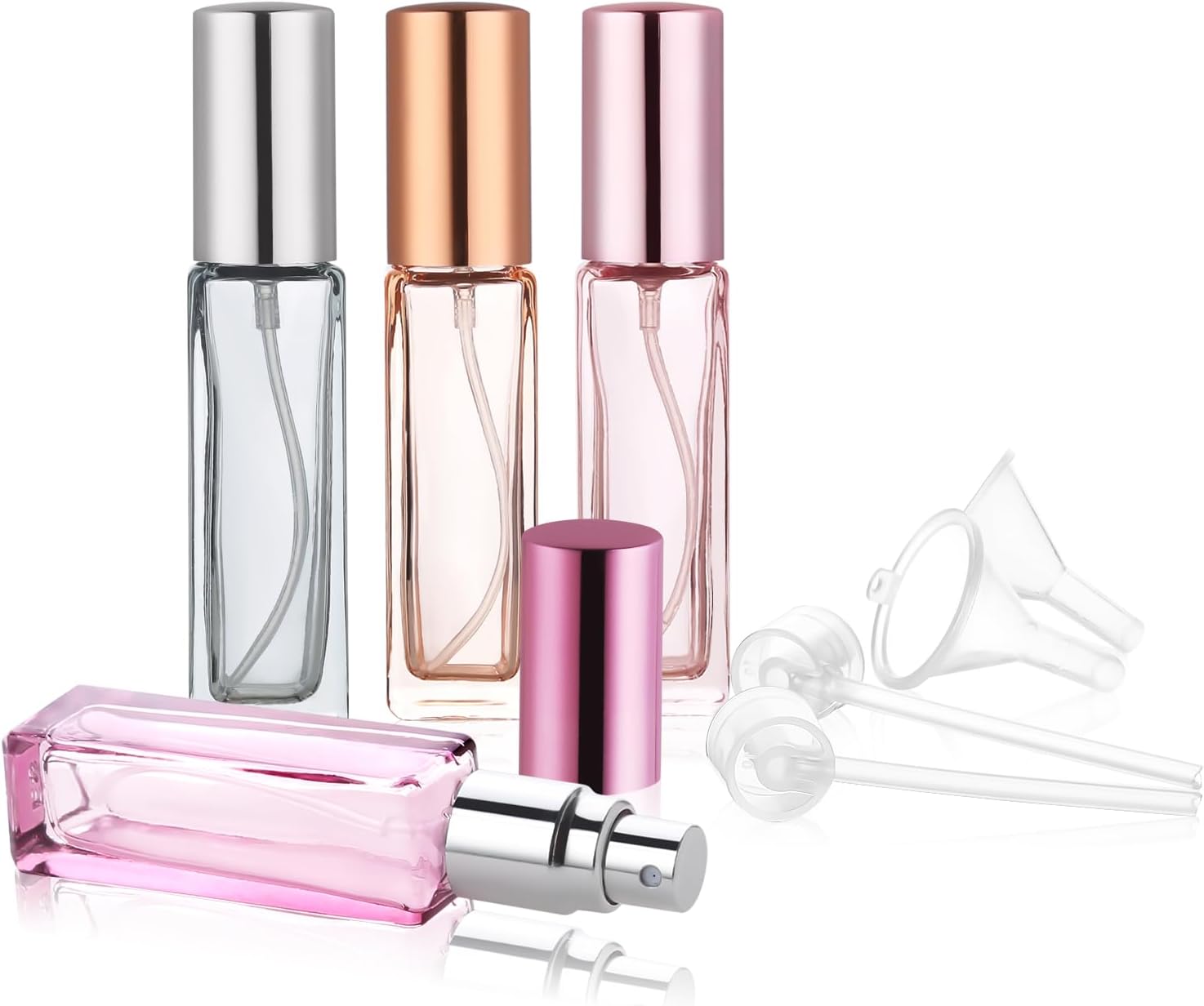 YOCASII Refillable Glass Travel Perfume Bottles 4PCS 10ml