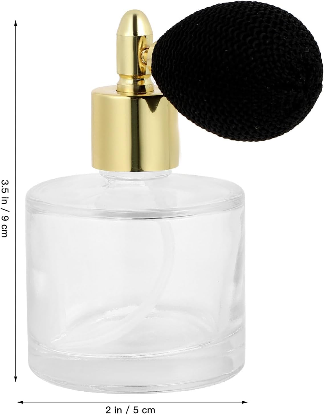 HEALLILY 50ml Gold Vintage Perfume Spray Bottle