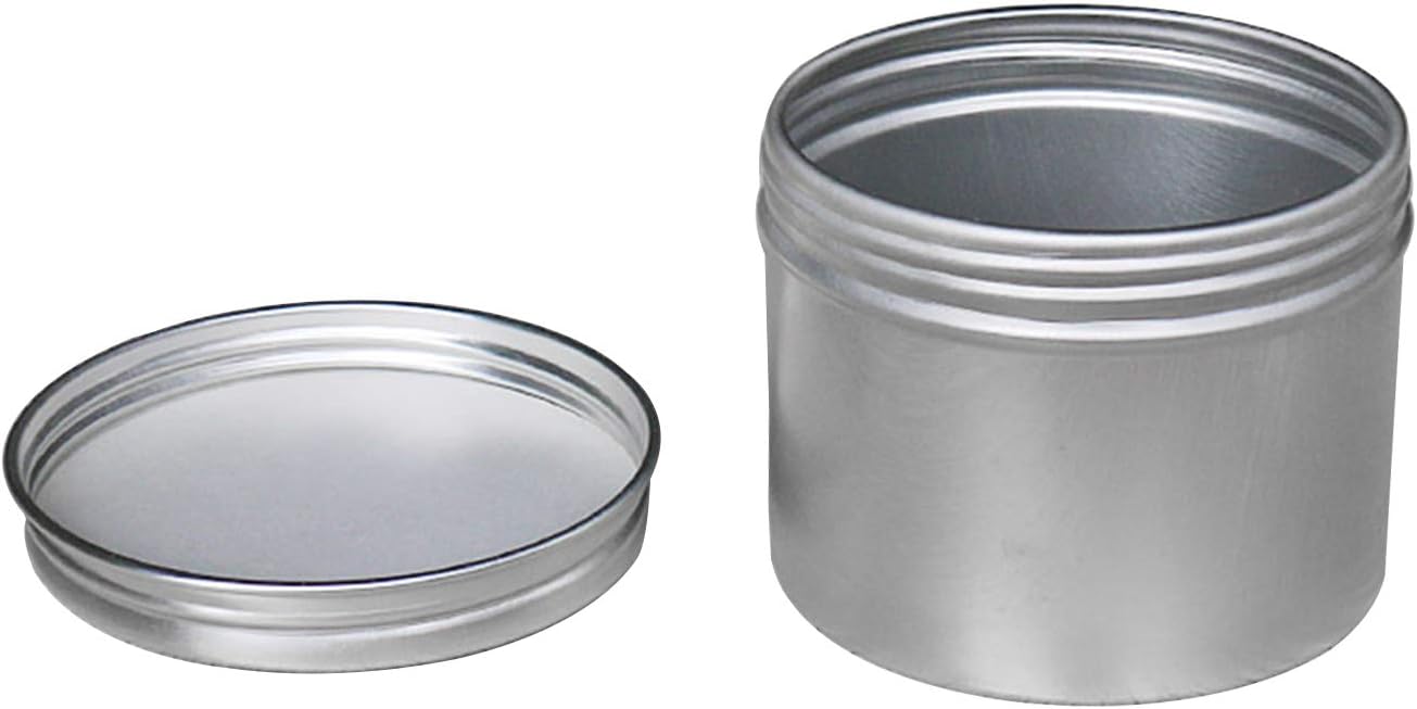Foraineam 24 Pack 4 Ounce Round Tin Cans with Screw Lid