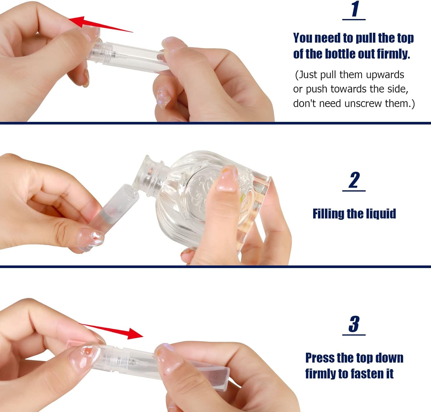 Fandamei 10 Pack 5ml Clear Mini Spray Bottle Empty