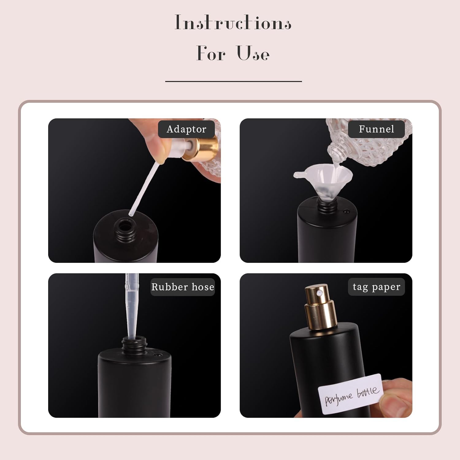 2pcs 50ml Glass Spray Bottle for Perfume and Cologne