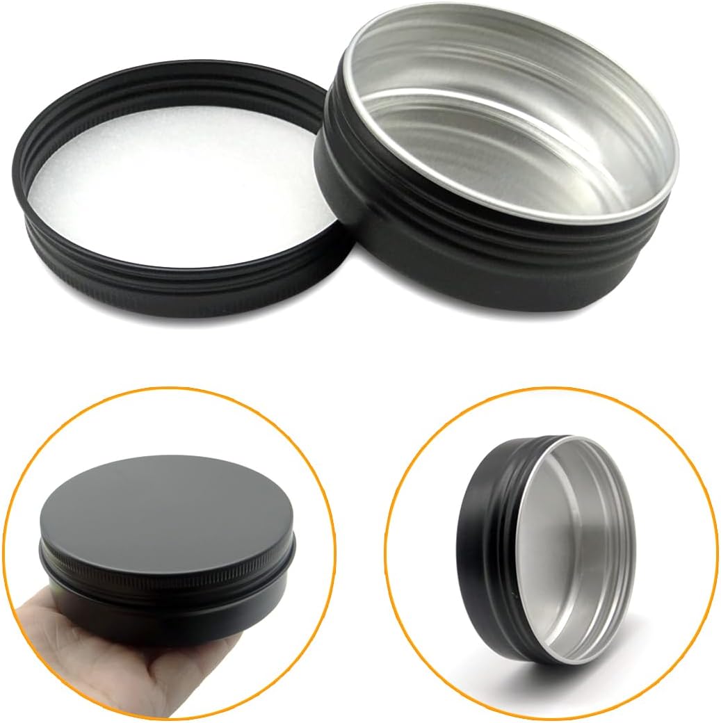 6 Pack 100ml Aluminum Tin Jars with Screw Cap