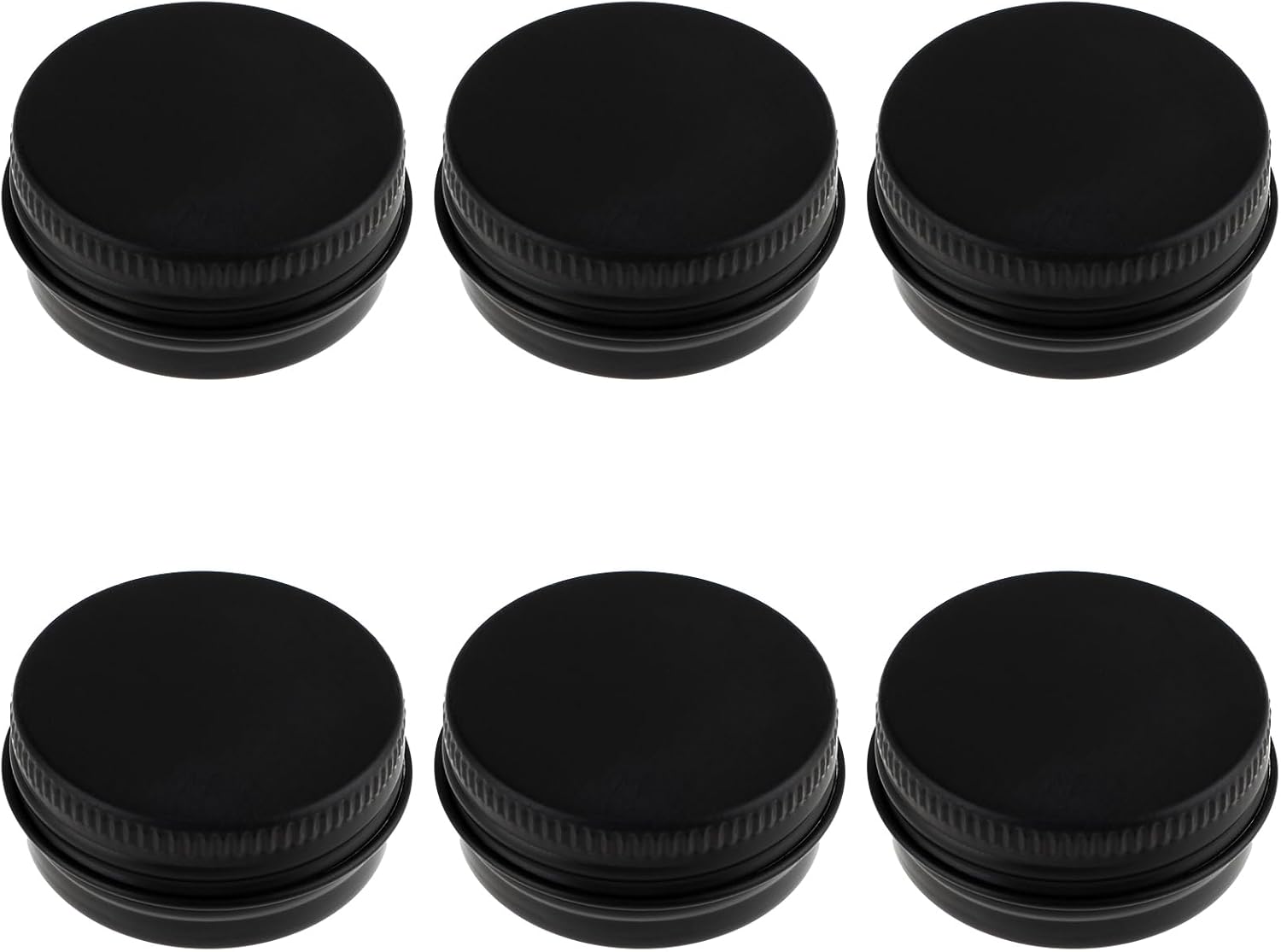 6 Piece 05 Oz Metal Jar Containers with Screw Lid