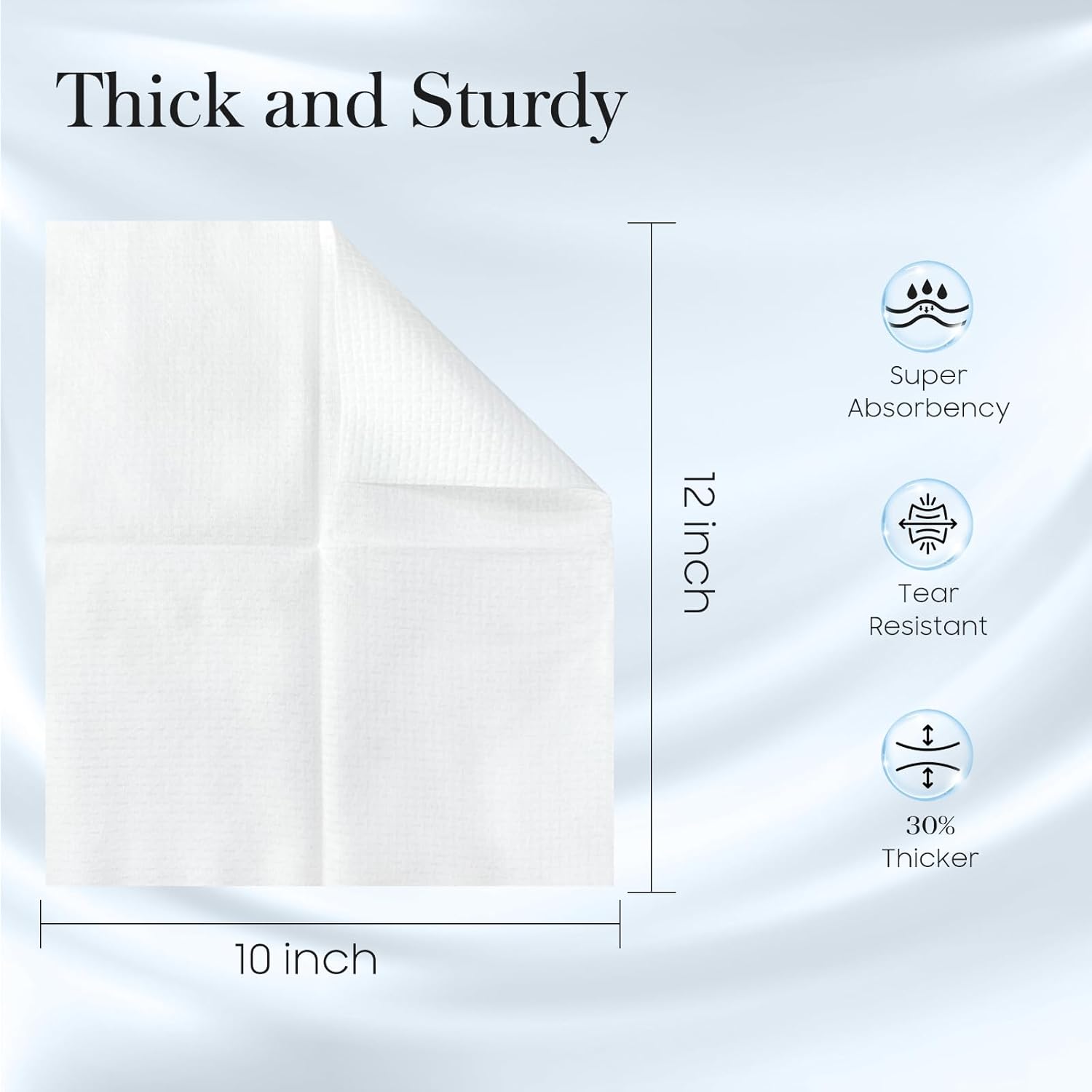 100 Count XL Disposable Face Towels 10x12 2 Pack
