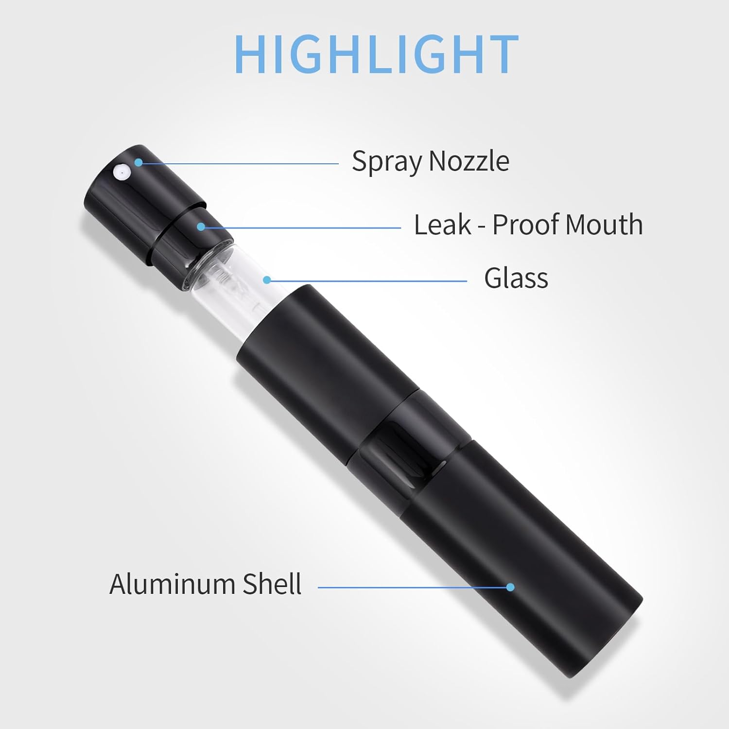 3Pcs 8ml Cologne Travel Bottle Refillable Perfume Sprayer Twist Up Bottle Black